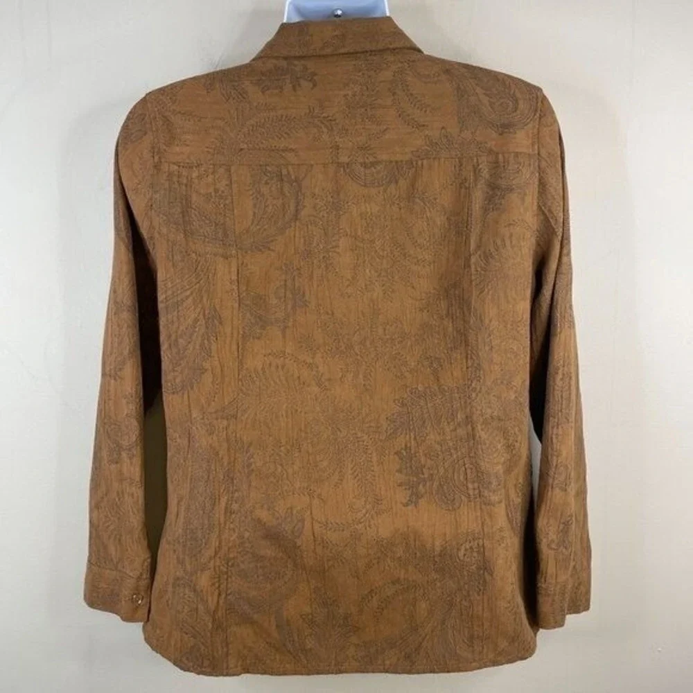 Vintage Sueded Jacket Shacket XLarge Western Country Cowgirl Top Earthy Neutral